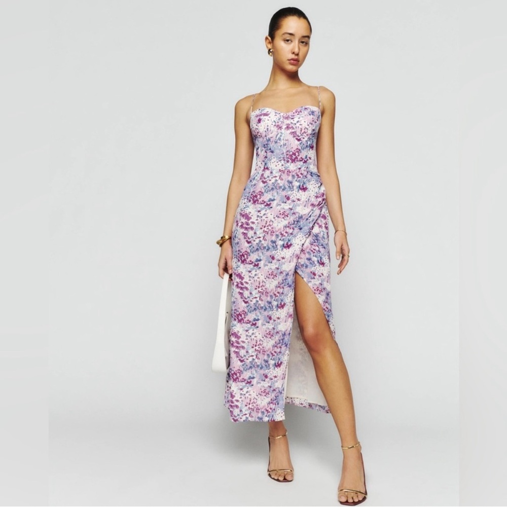 Reformation Kourtney dress in purple